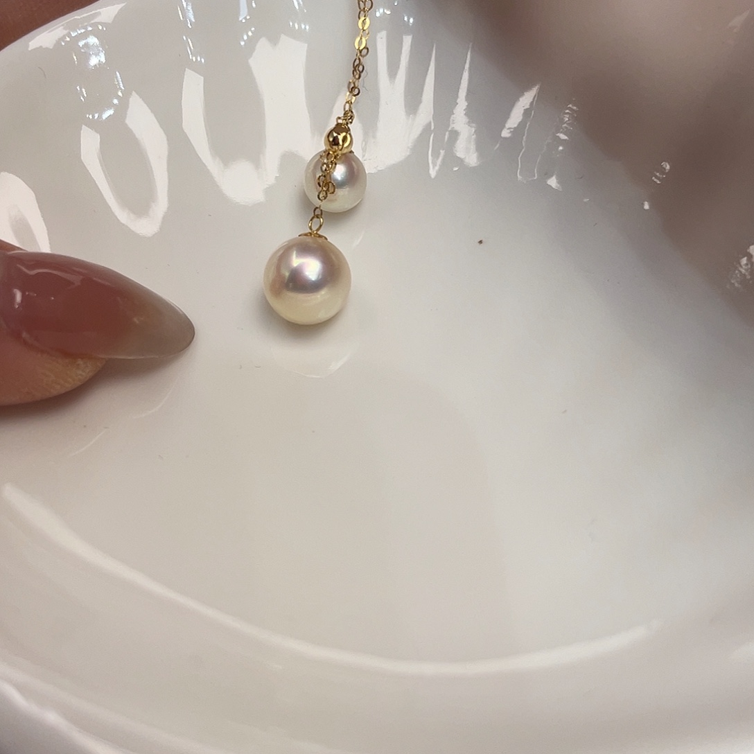 18K金镶嵌颈饰海水珍珠