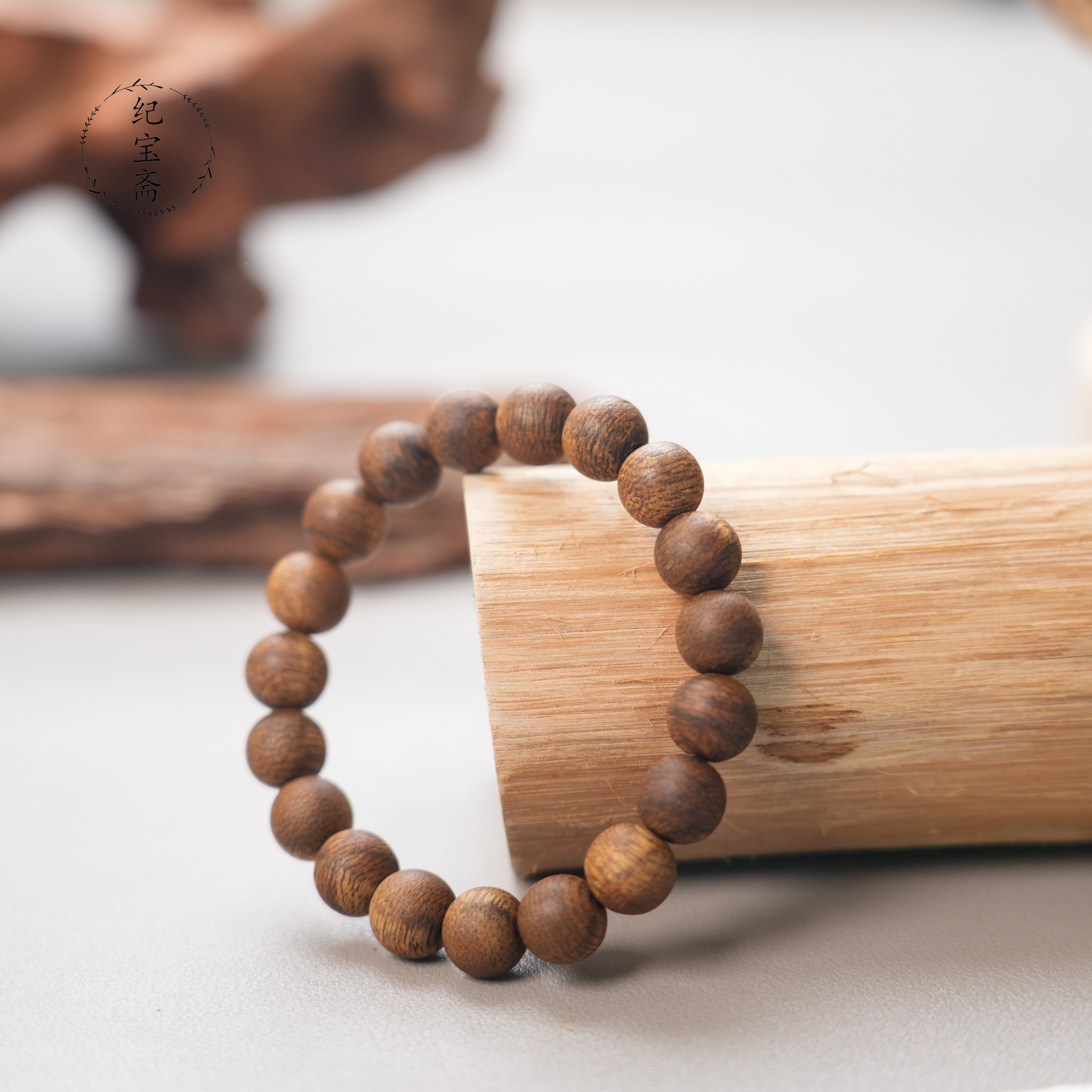 沉香加里曼丹达拉干正产区10mm圆珠单圈手串