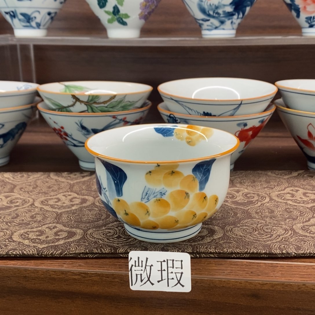 微瑕釉下彩纯手绘手工绘制