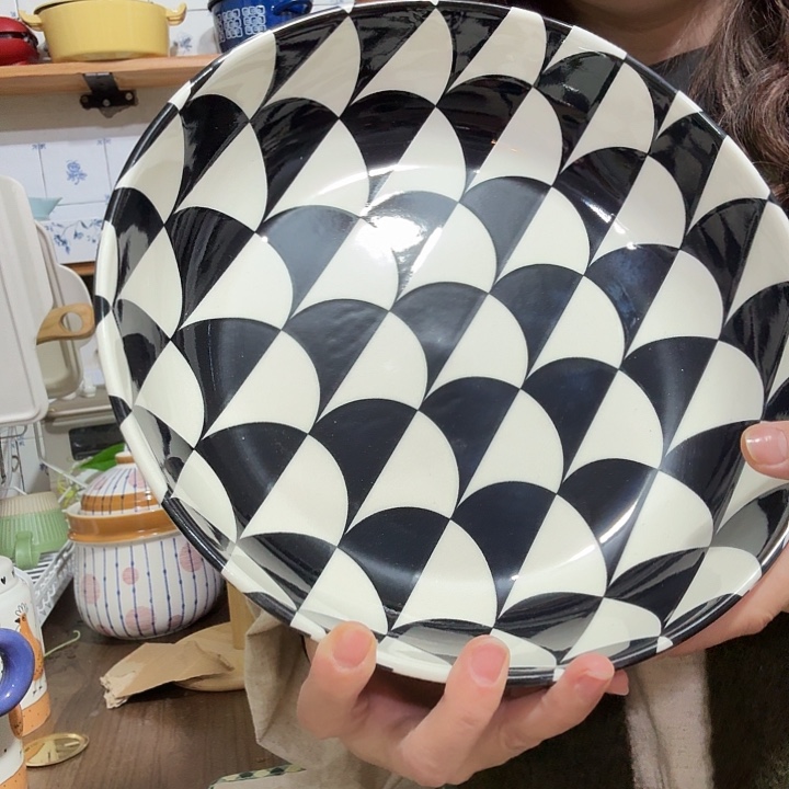 外贸陶瓷大几何盆子微瑕