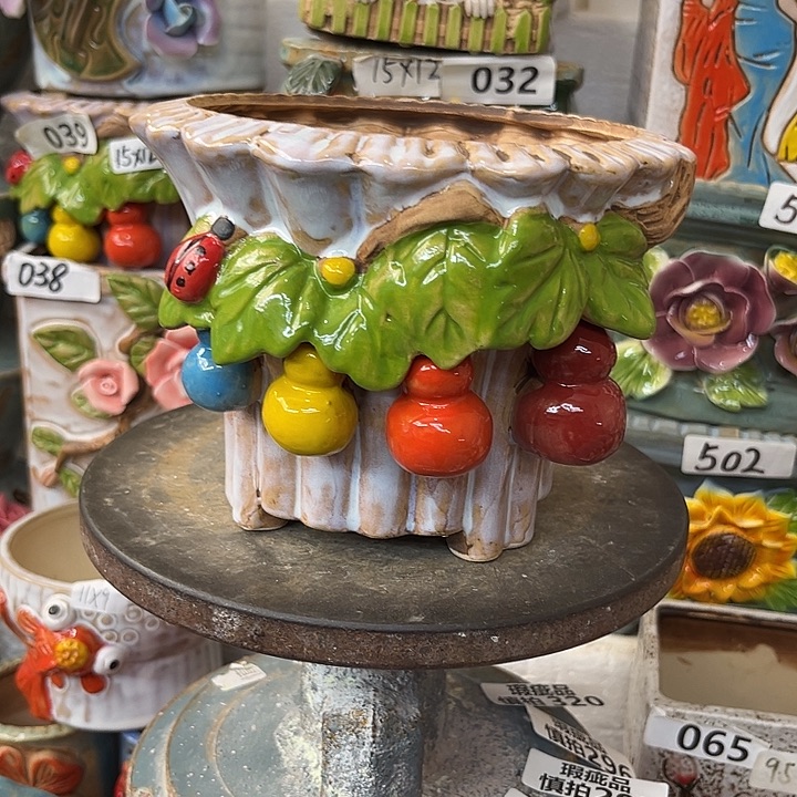 粗陶材质多肉花盆