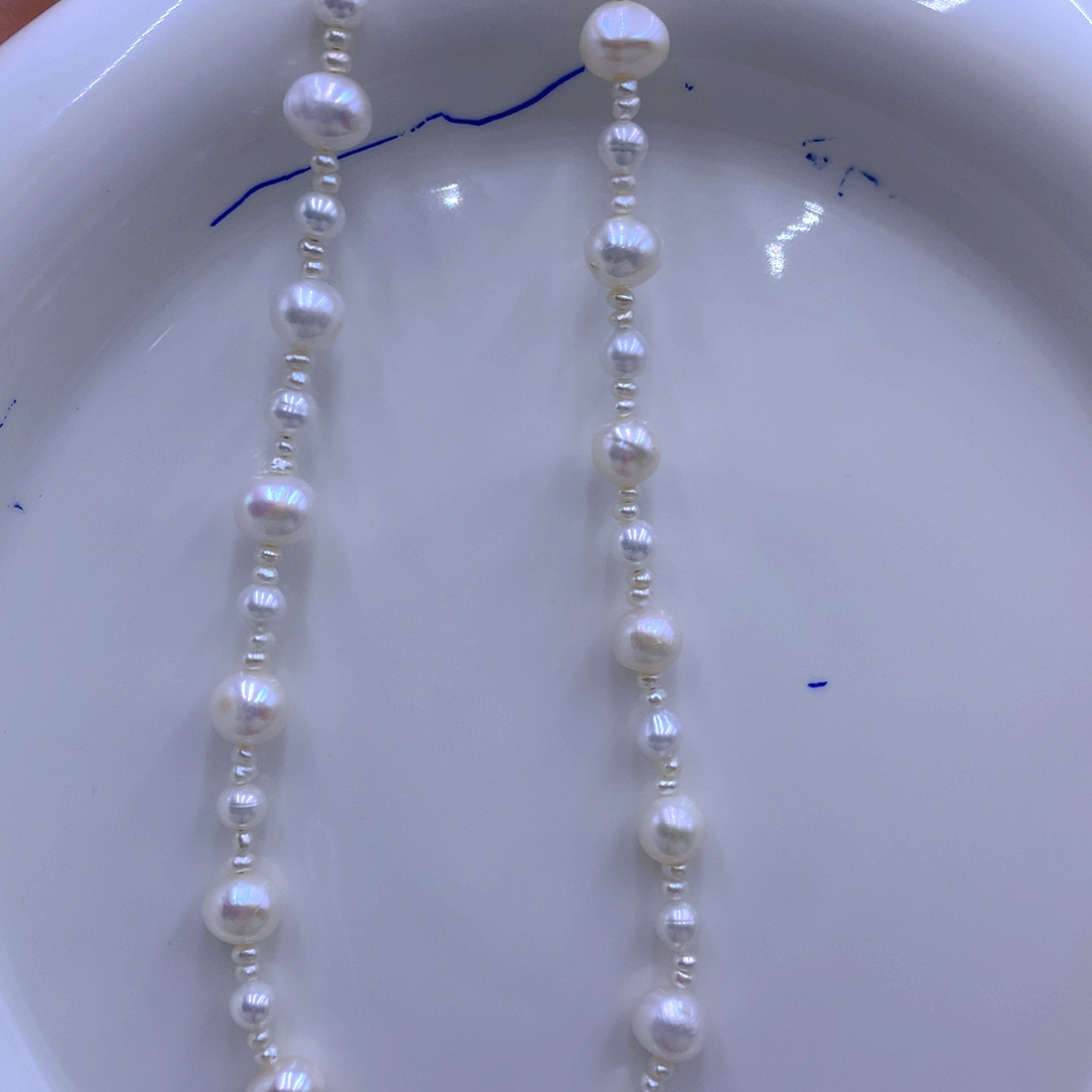 淡水珍珠颈饰银S925镶嵌