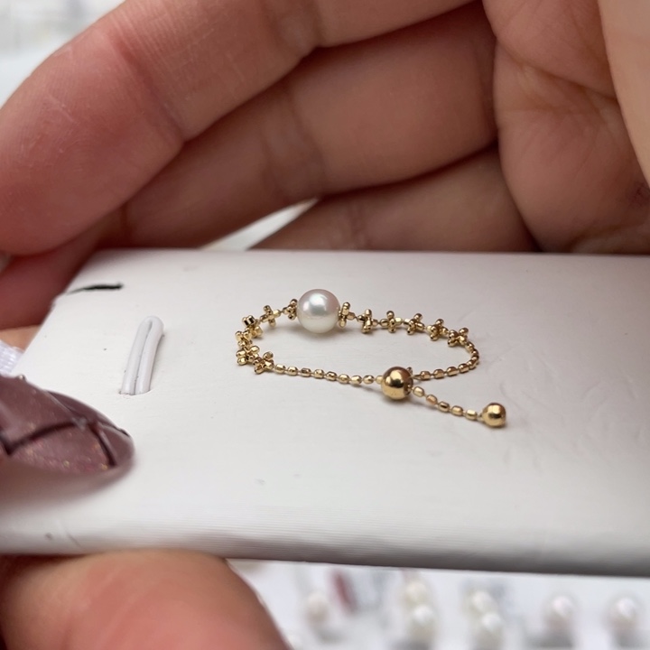 海水珍珠戒指18K金镶嵌