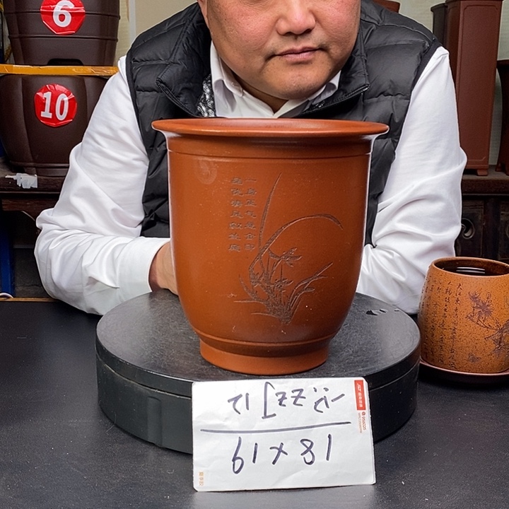 紫砂花盆货号一只ZZJ12