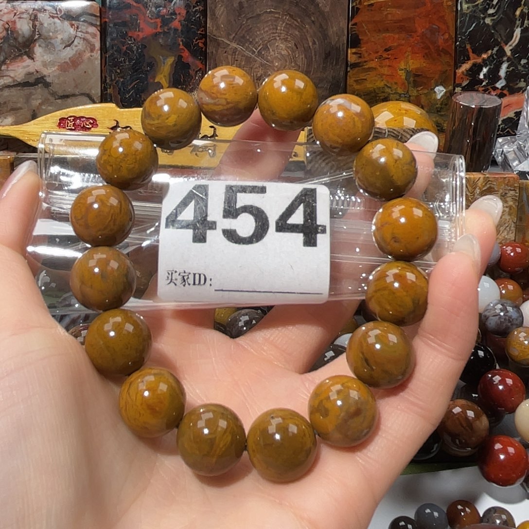 硅化玉未镶嵌天然北票硅化玉手串16.6