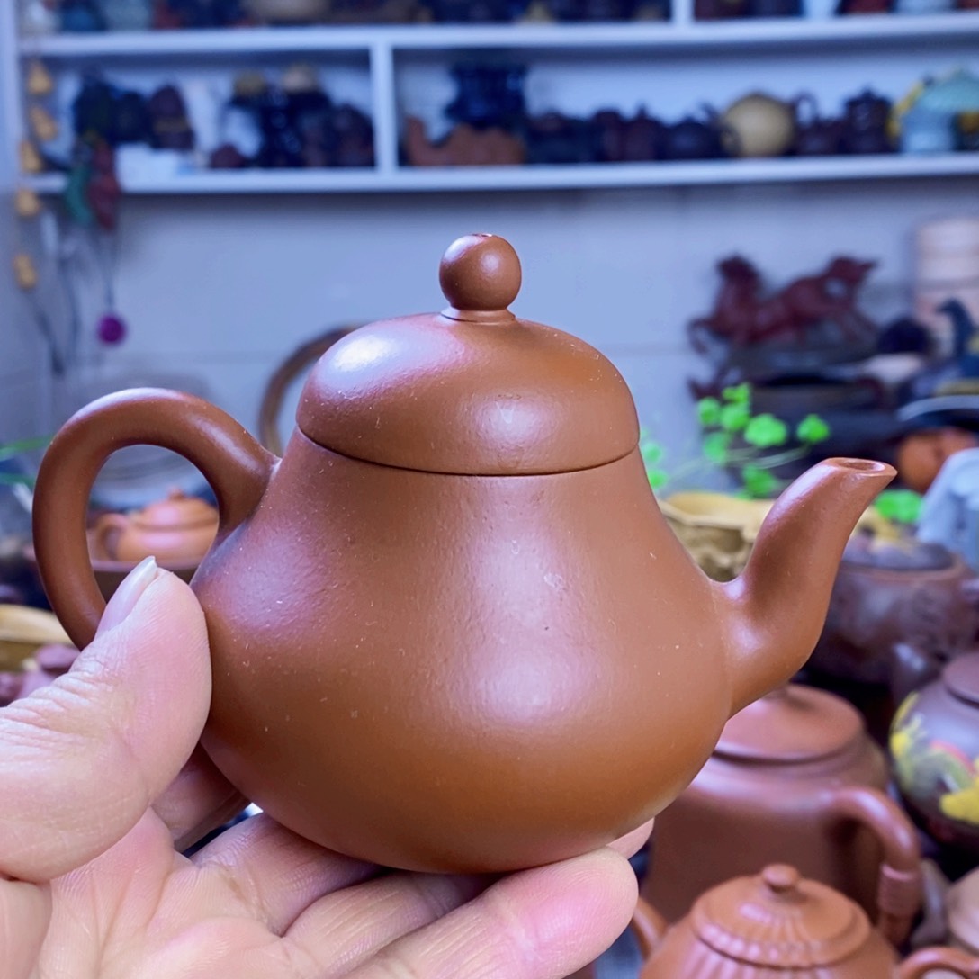朱泥茶壶原矿紫砂
