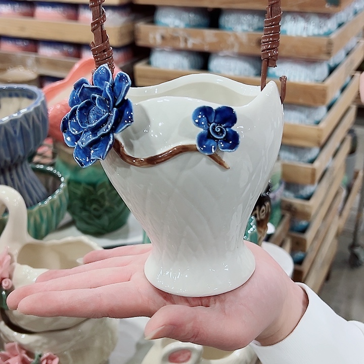 有孔，凑单福利满10元发货陶瓷多肉花盆！