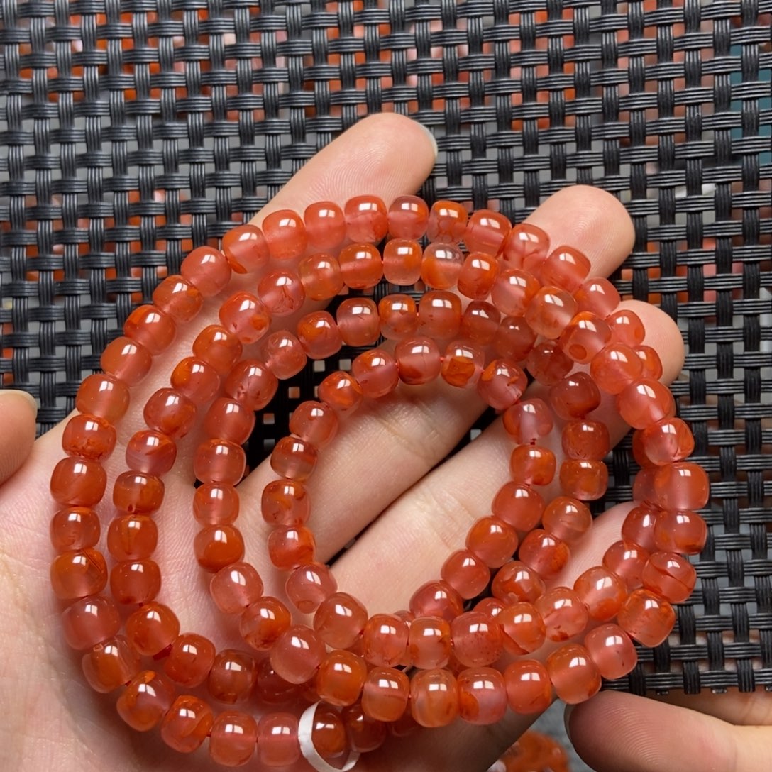 南红玛瑙未镶嵌手链6+’mm