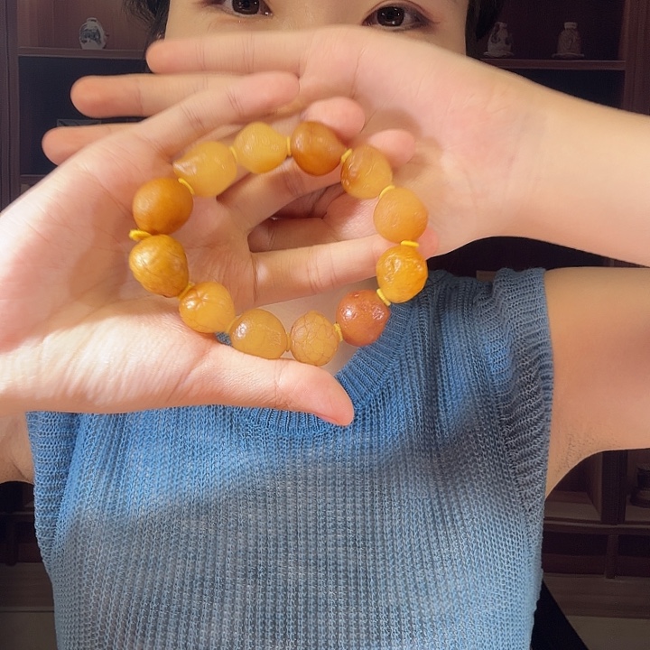 琥珀未镶嵌手链蜜蜡海漂手串