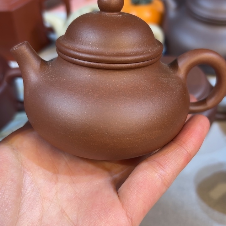 紫砂茶壶紫泥150cc小容天 