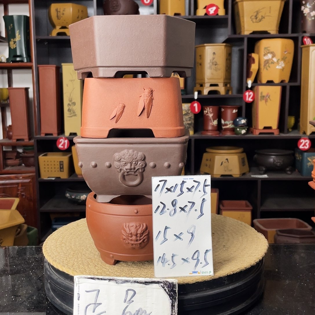 紫砂花盆婉秋紫砂