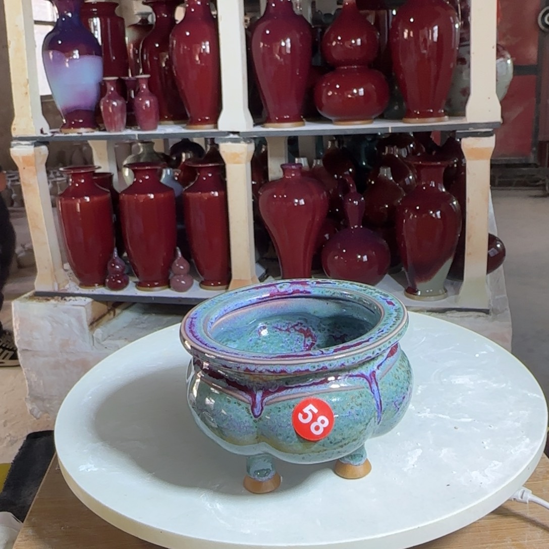 瓷摆件郑家钧窑摆件