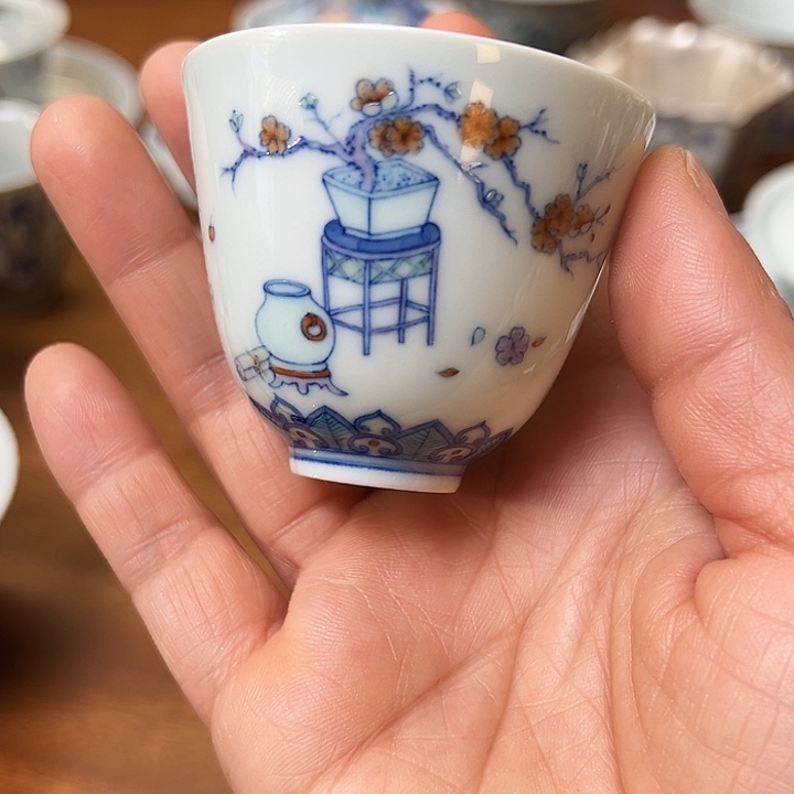 鸣古堂原矿老派斗彩博古图