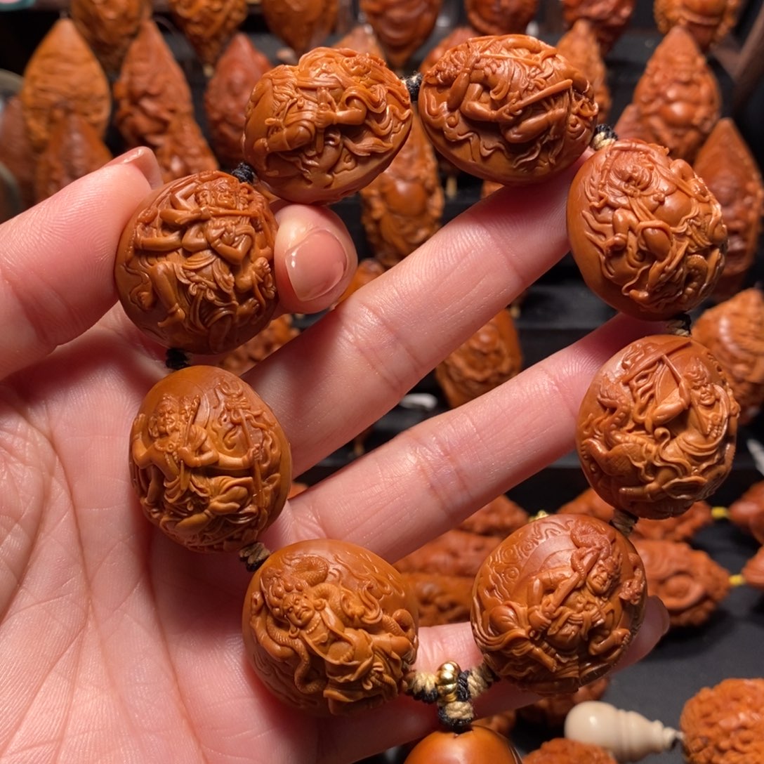 团***橄榄核手串/手链八大明王