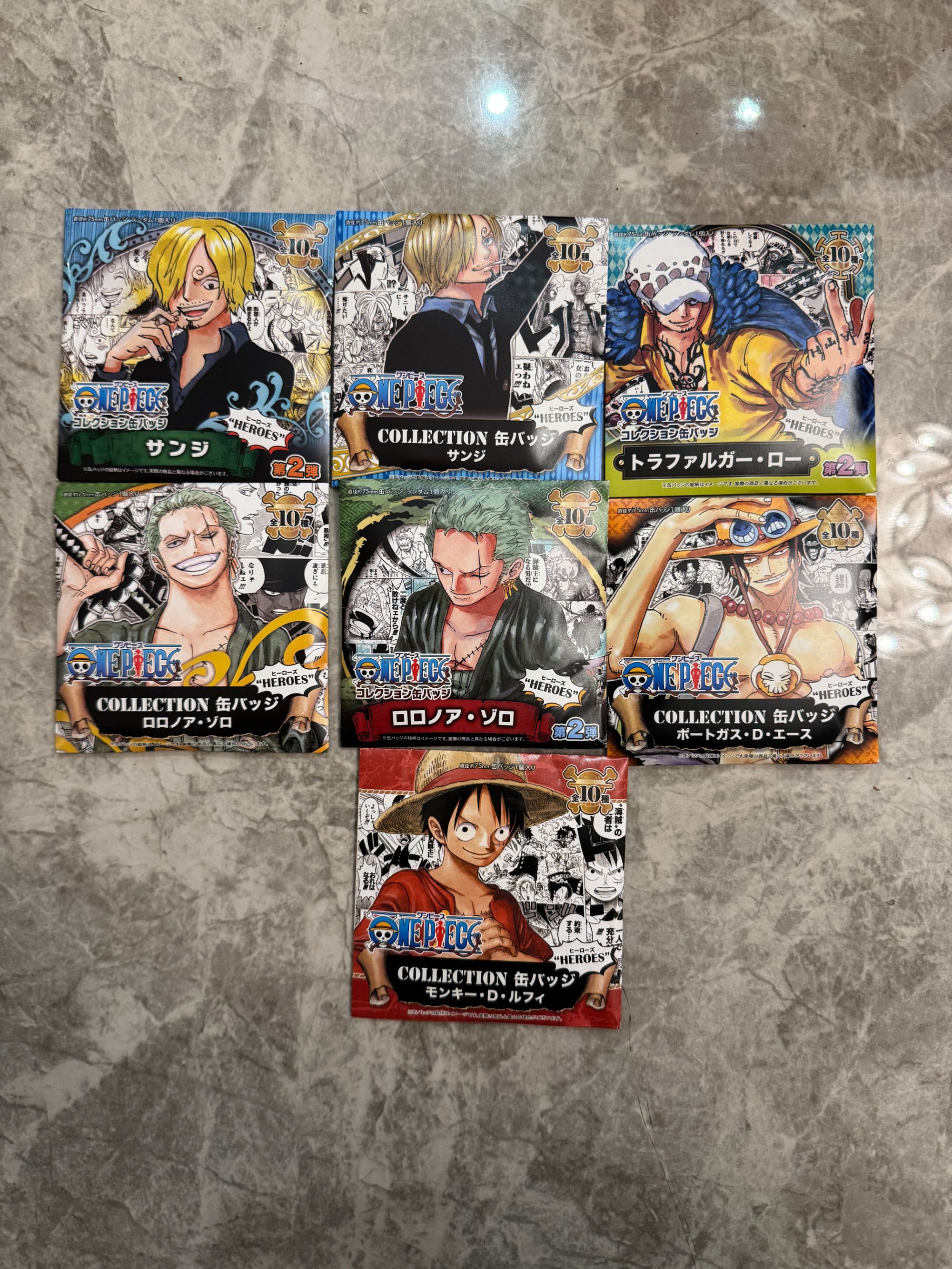 【海贼王】正版日谷 艾斯 路飞 山治 罗 索隆个人池吧唧 直播代拆