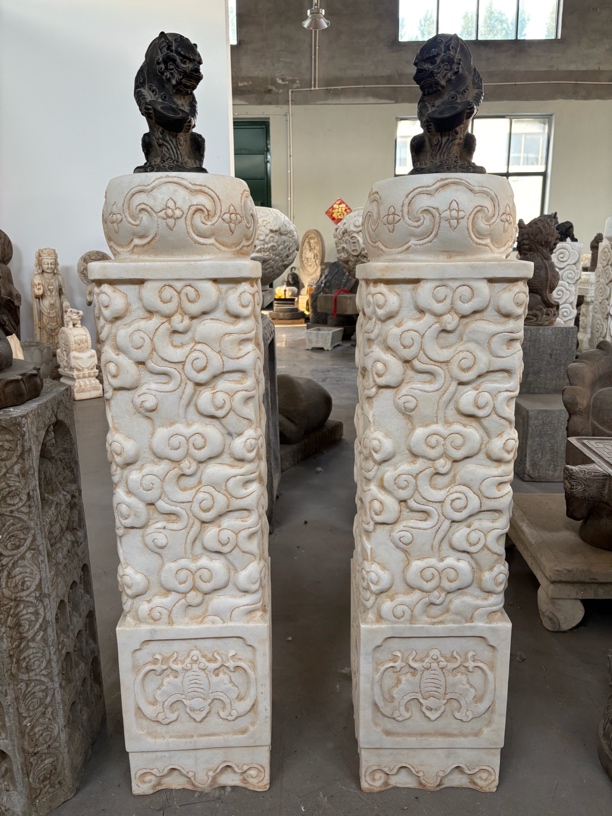 【瑶之韵石雕专属】天圆地方 祥云石柱