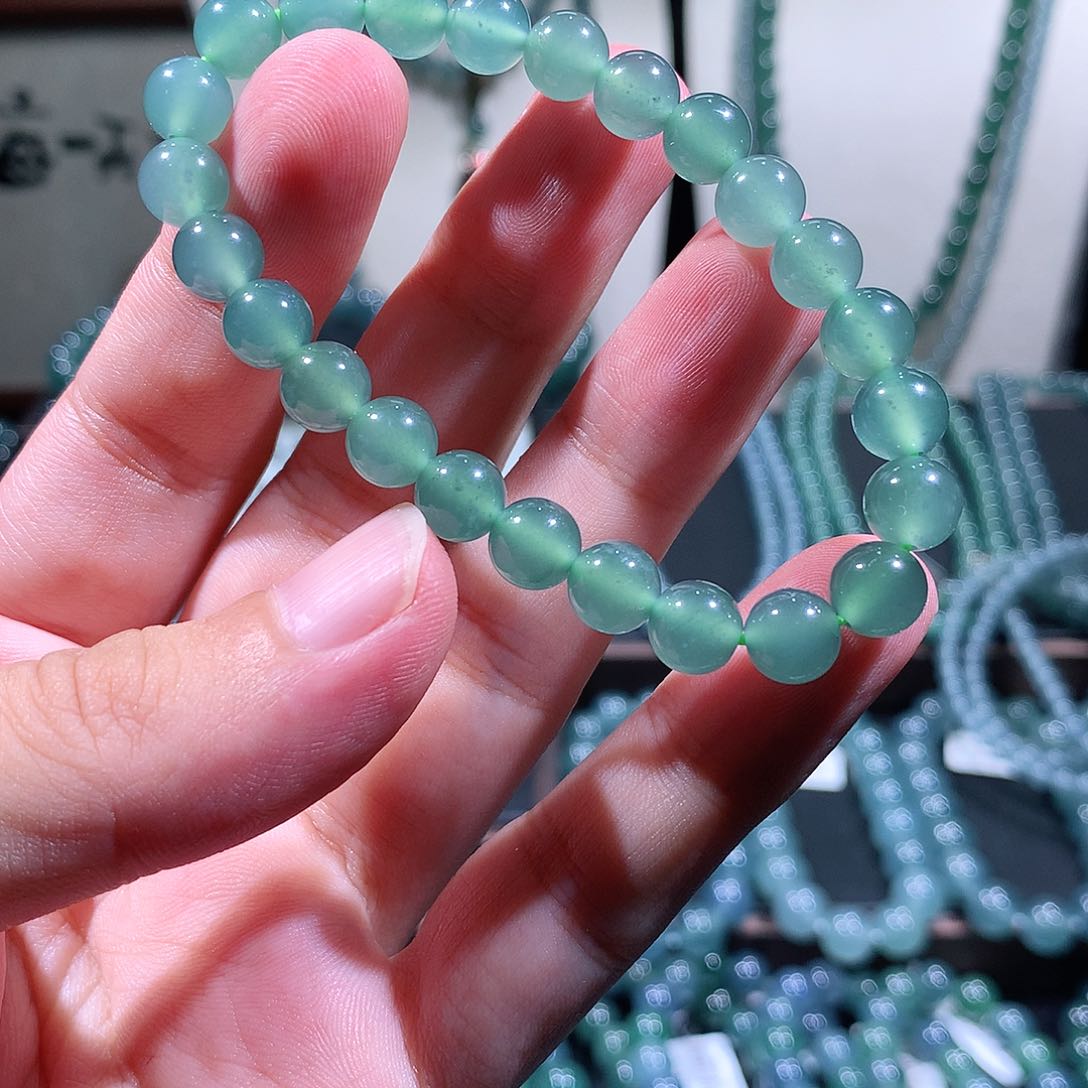 未镶嵌手链翡翠天然a货翡翠手串7.8