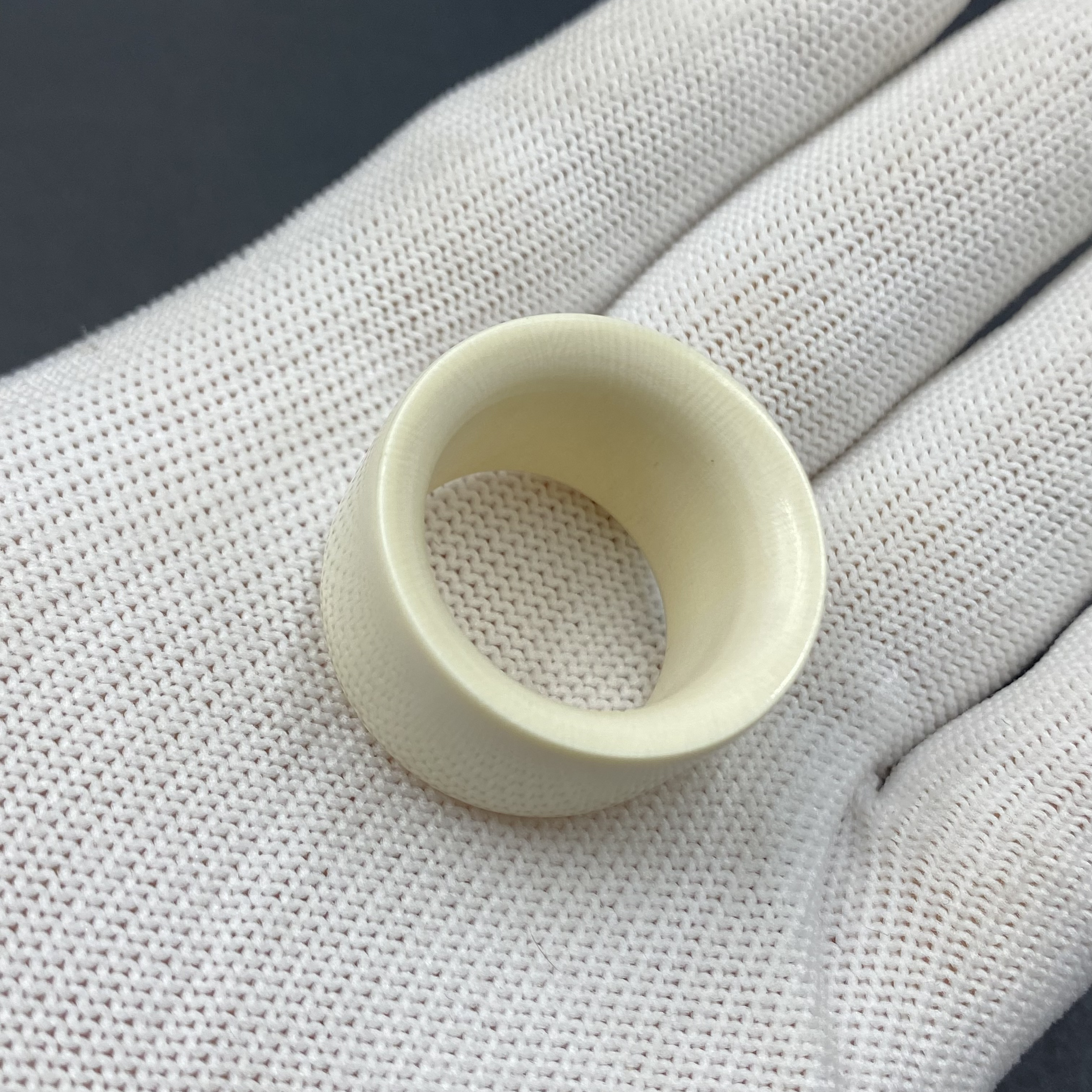 【假一赔四】内径19mm天然保真猛犸牙手工打磨精品扳指饰品货号6227