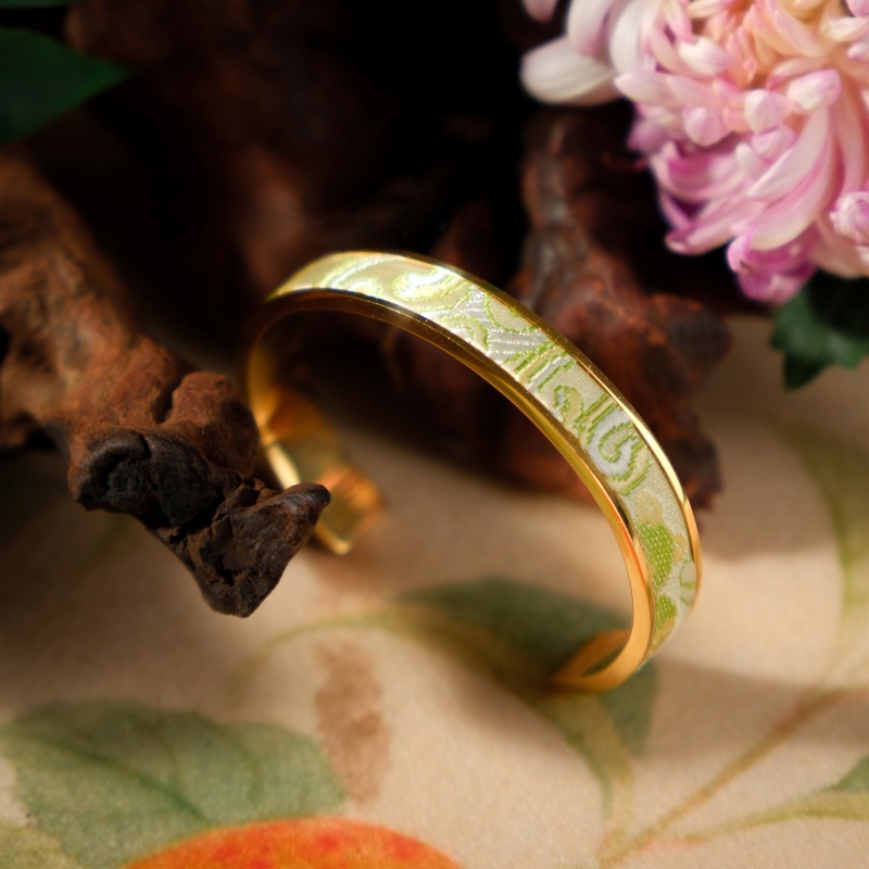 合金布艺手镯 蜀锦文创手镯李子柒同款熊猫锦手镯中国风手镯