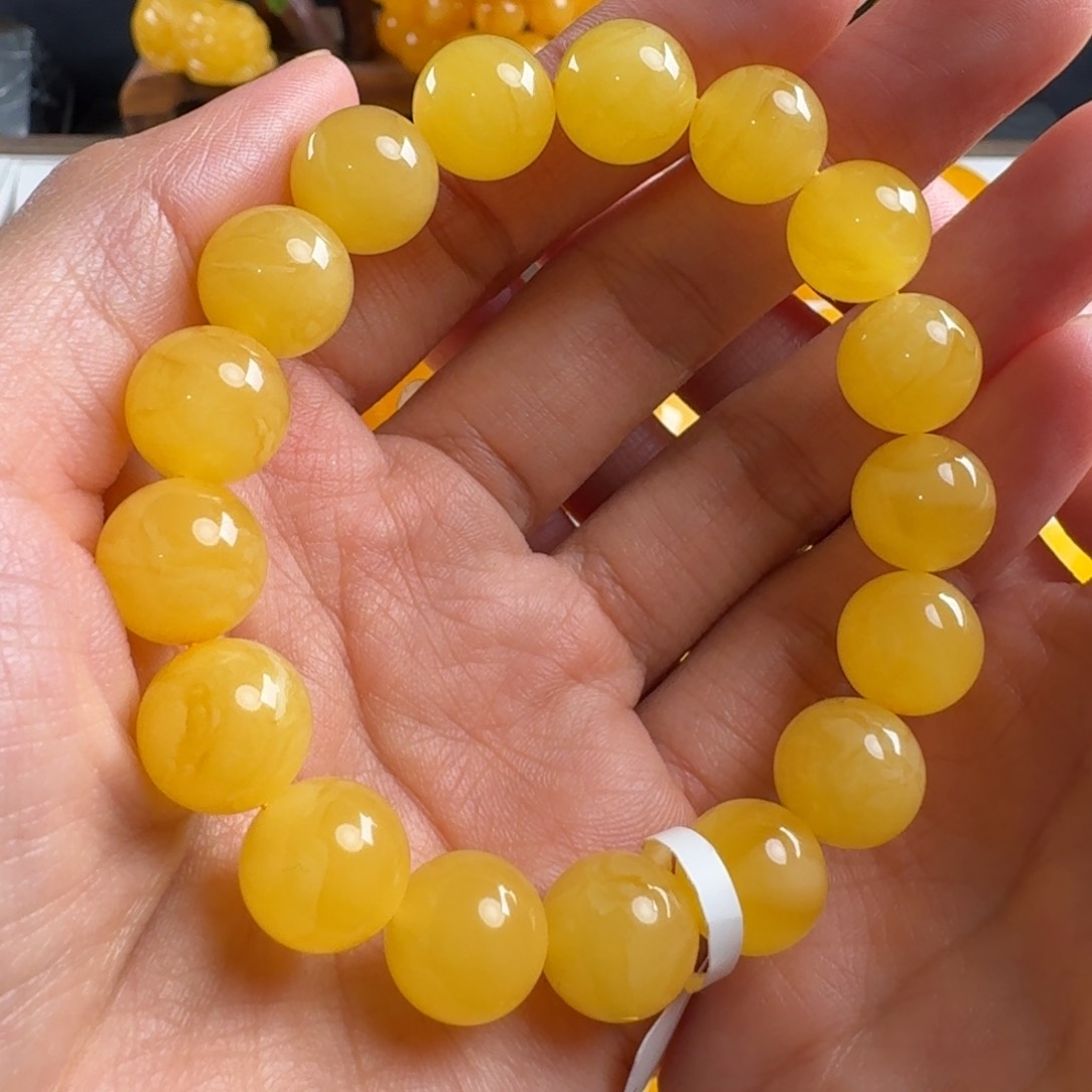 蜜蜡毛衣链未镶嵌