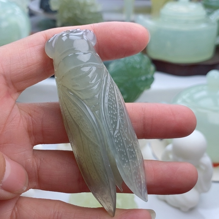 岫玉四大名玉手把件未镶嵌