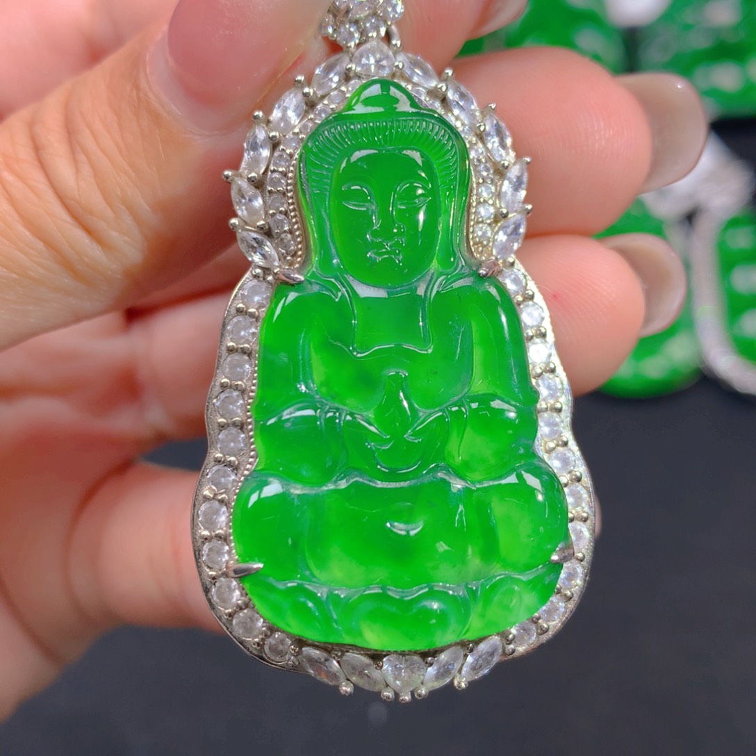 翡翠颈饰银S925镶嵌1111111111