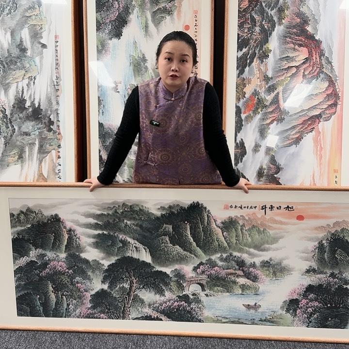 国画带框作品欣赏