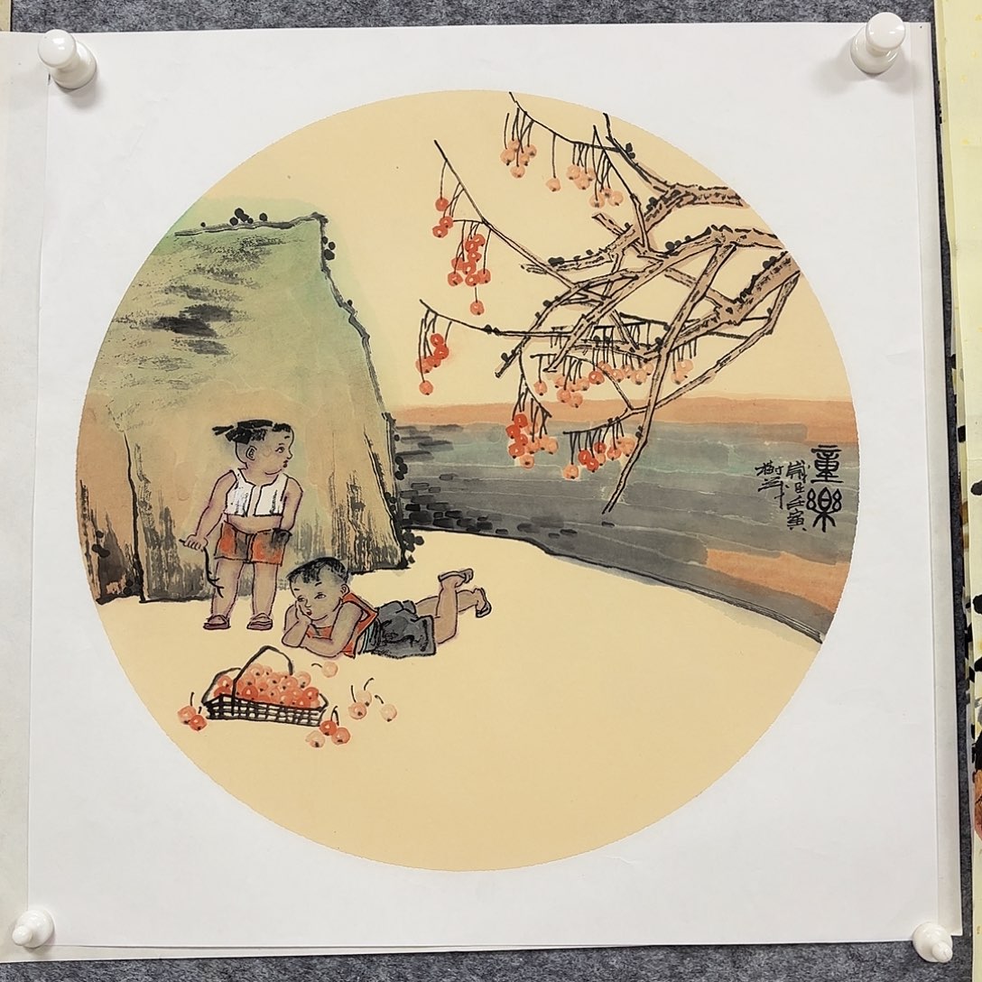 深***龙张树茂人物国画作品