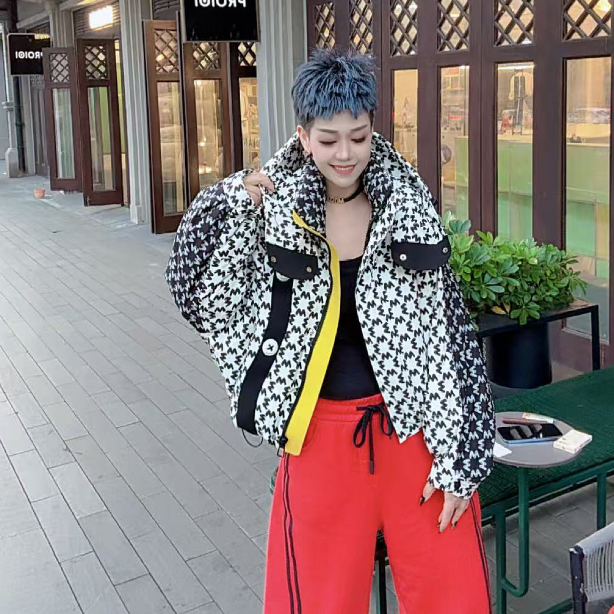 YY欧货潮牌冬季连帽白鸭绒羽绒服265182