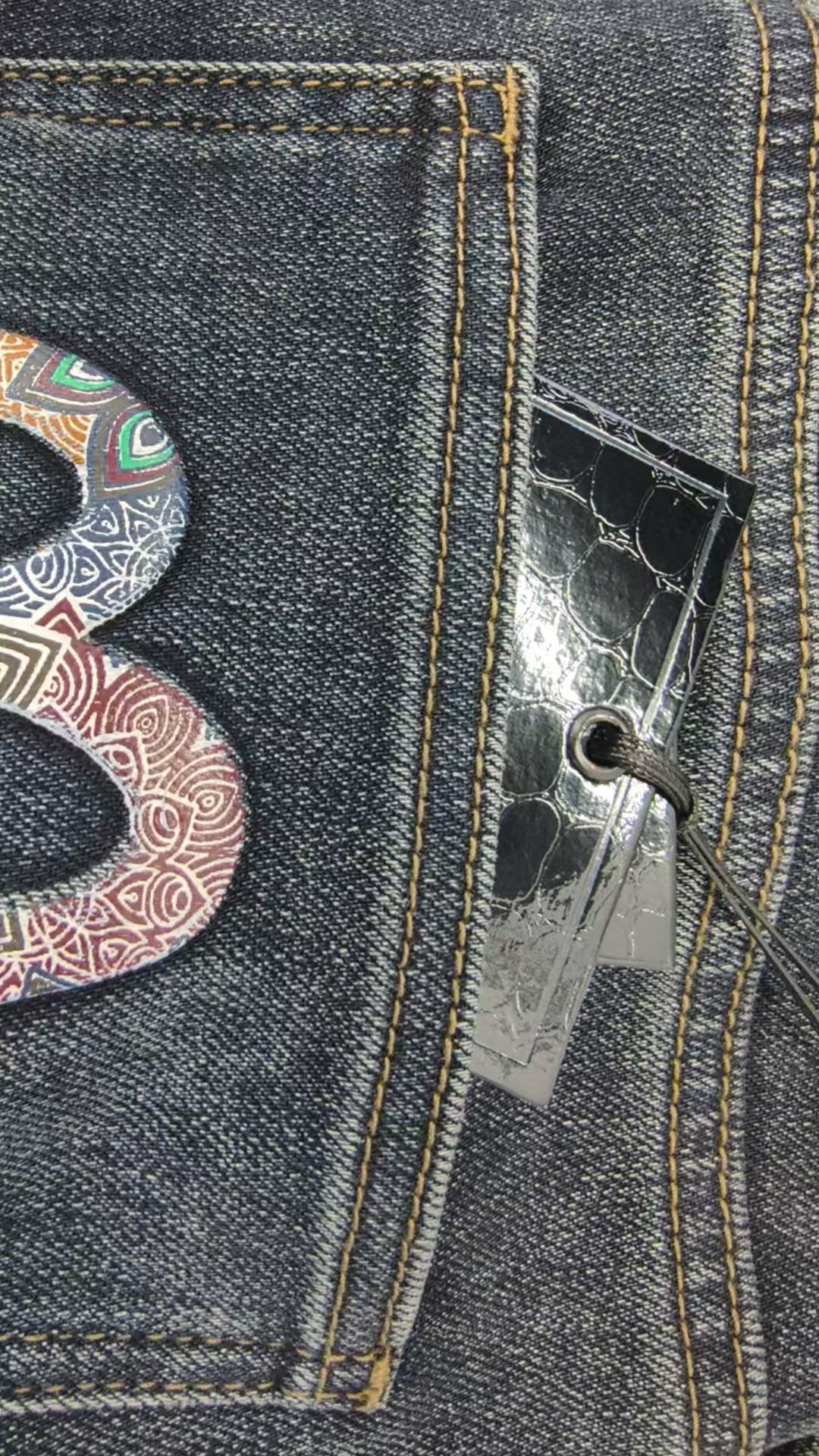 290120 潮流字母刺绣M牛仔裤男四季百搭春夏休闲时尚潮流弹力修身