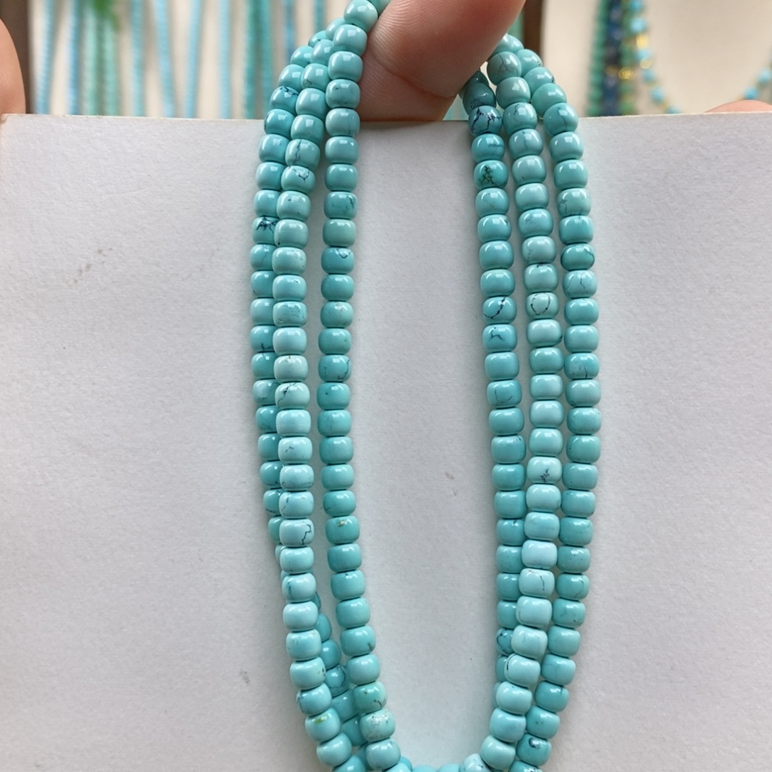 绿松石未镶嵌项链108