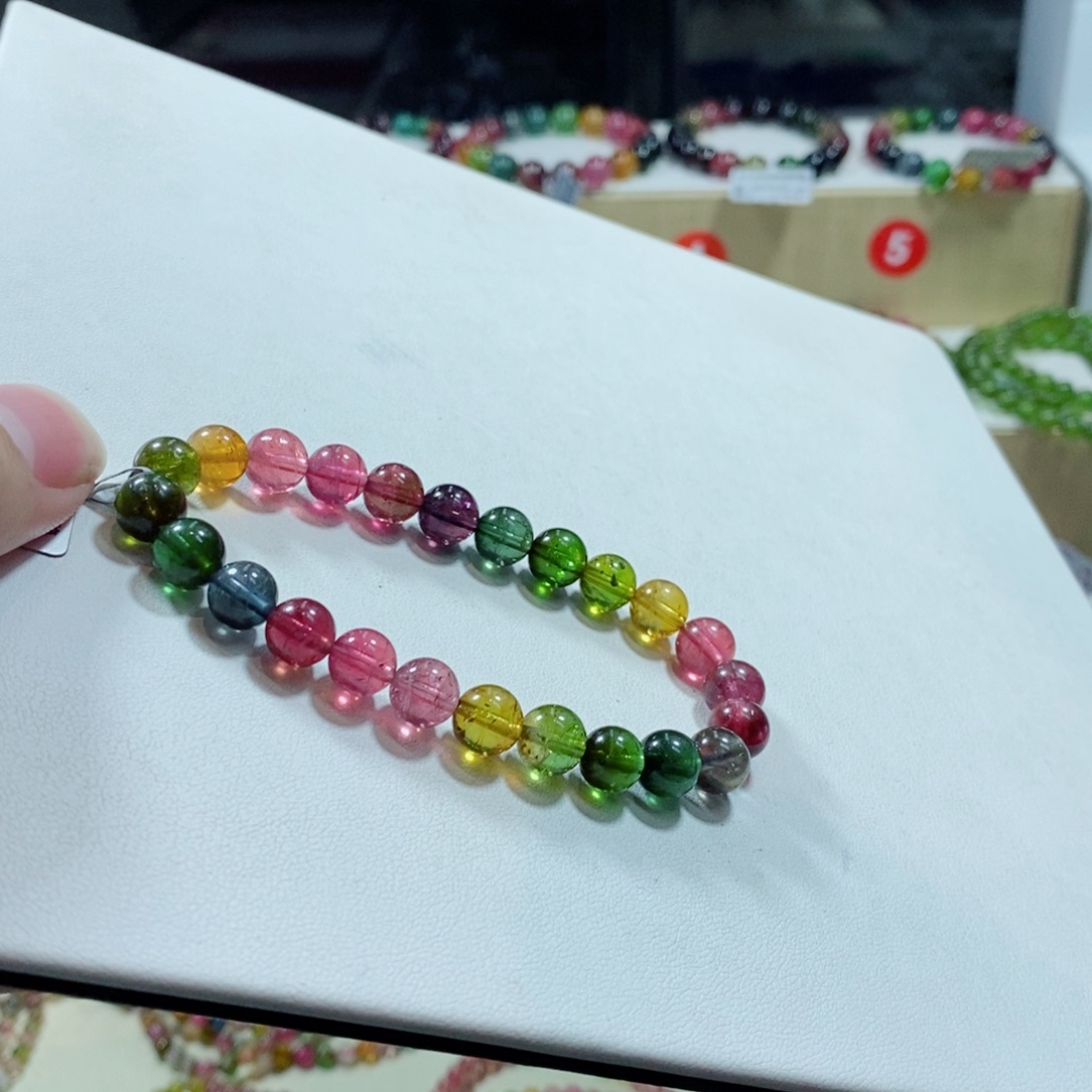 碧玺手链未镶嵌风**上碧玺