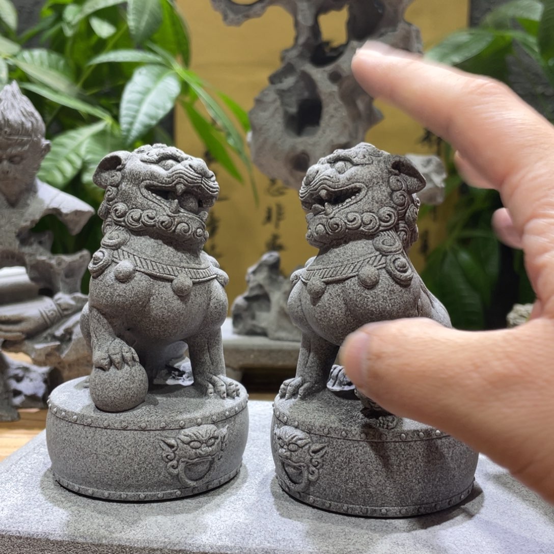 石材案头狮子一对
