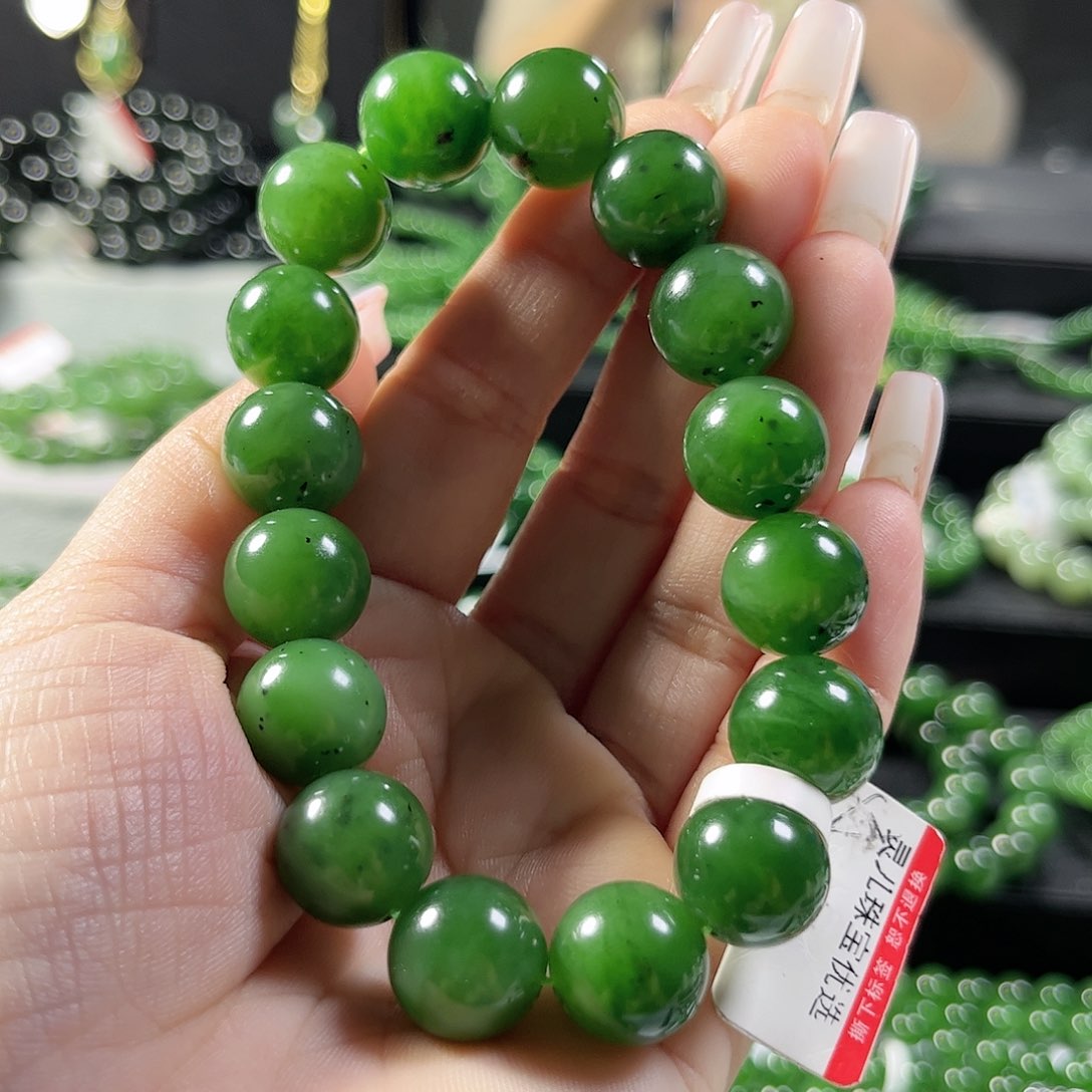 和田玉（碧玉）手链未镶嵌13