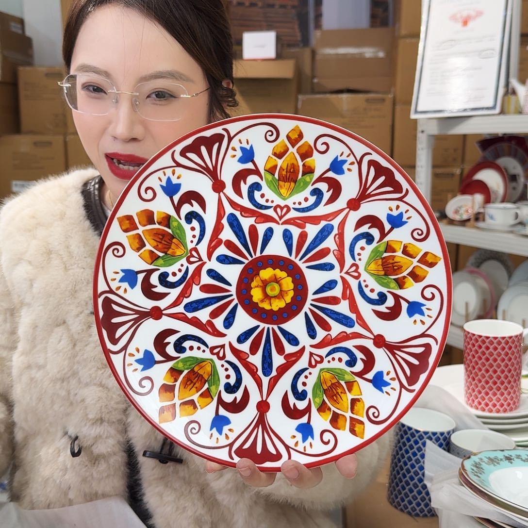 骨瓷高骨10.5英寸平盘27cm一个外贸骨瓷