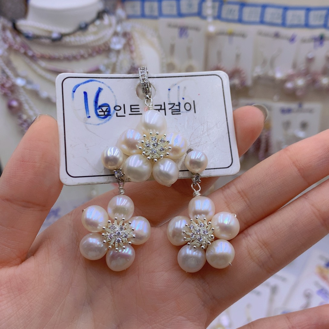 淡水珍珠颈饰银S925镶嵌