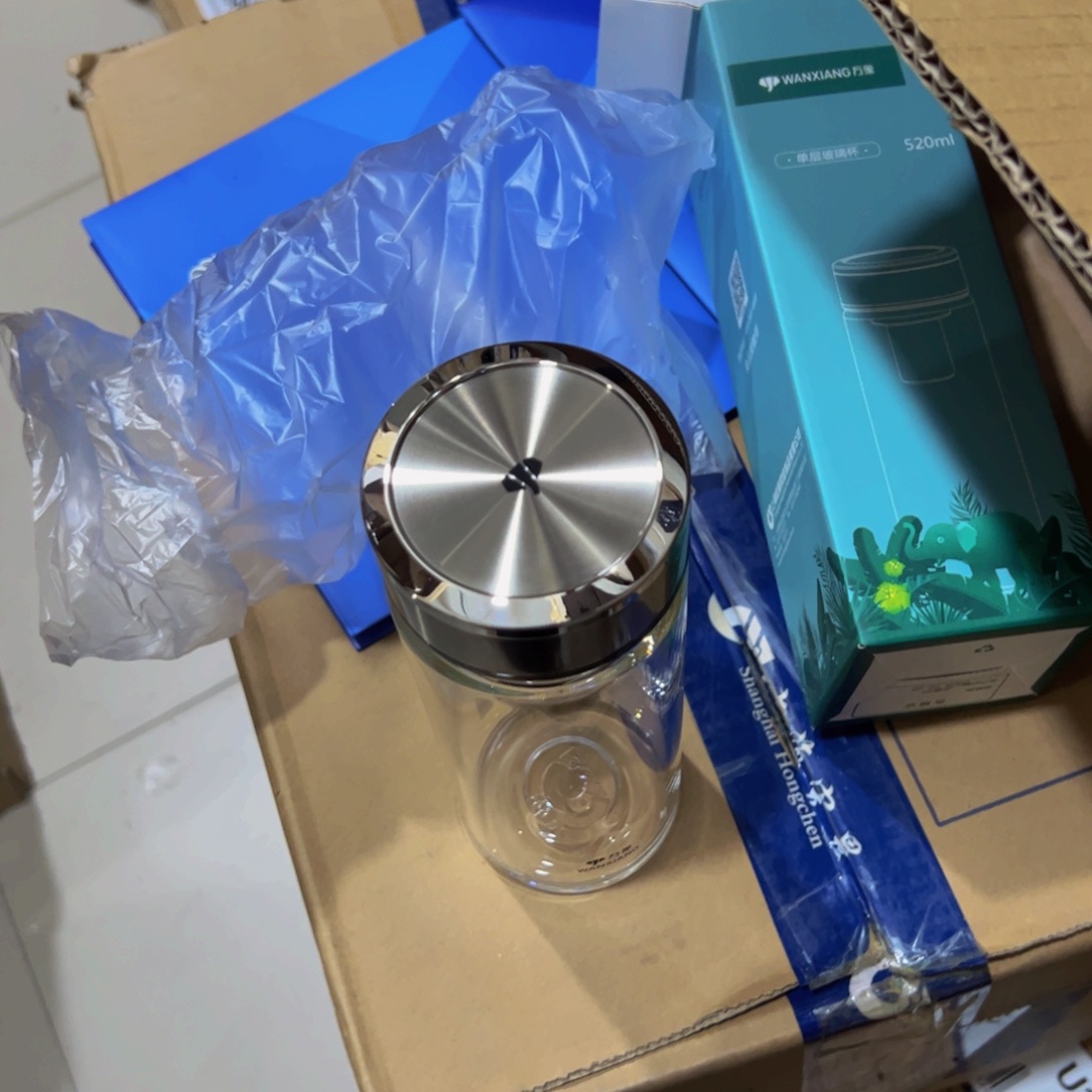 万象u48r单层烫手玻璃杯注意烫手本色➕杯套
