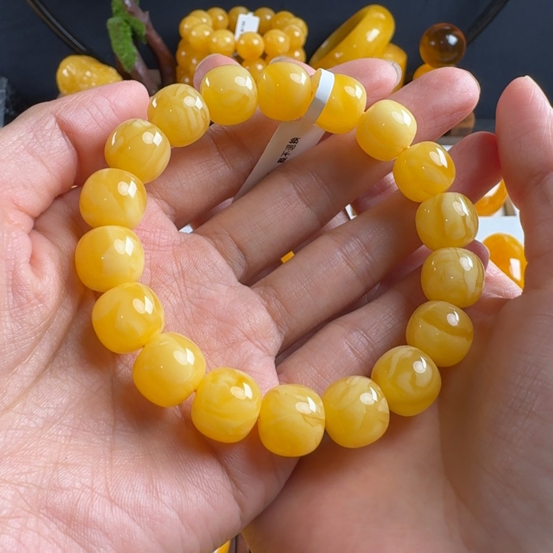 蜜蜡毛衣链未镶嵌