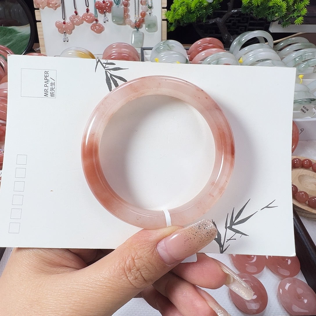 孤***.石英质玉（金丝玉）未镶嵌手镯