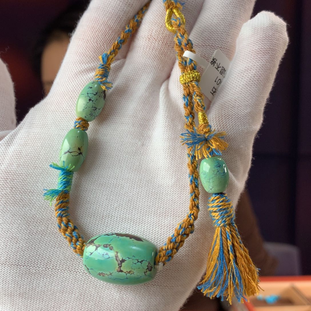 绿松石珠宝奇石未镶嵌项链