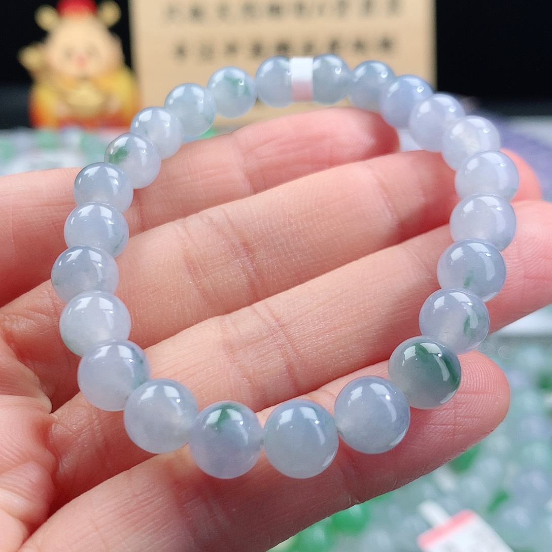 翡翠手链未镶嵌卡7.6mm