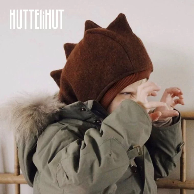 HUTTEliHUT丹麦羊毛婴儿帽ins婴儿帽秋冬可爱超萌冬初生冬季新生