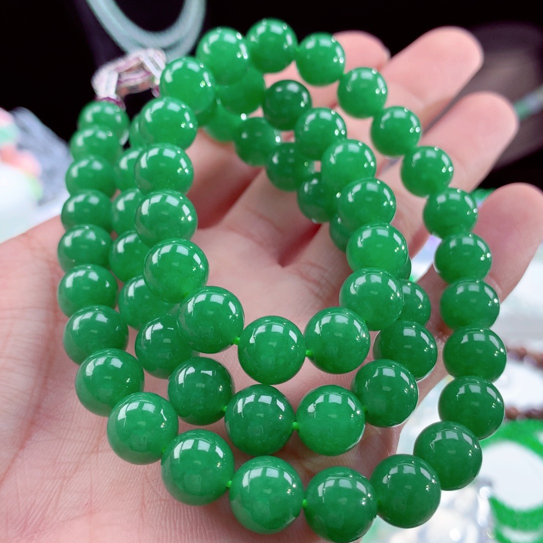 翡翠手链未镶嵌缅甸天然A货翡翠