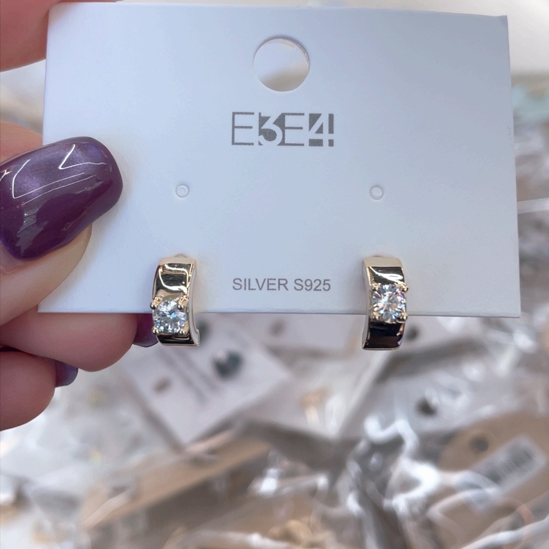 无925银时尚耳饰耳饰耳饰