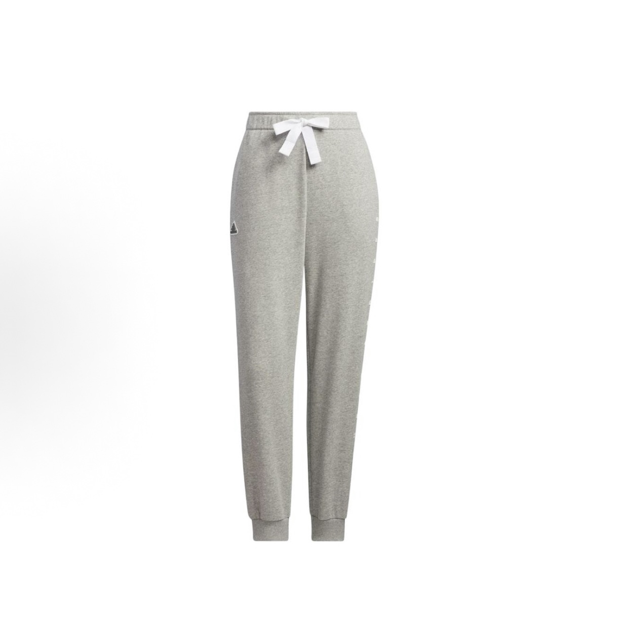 adidas 徽标Logo休闲系带束脚运动裤 男女款 灰色IA5230