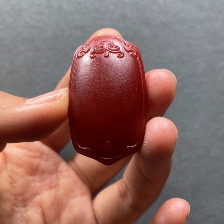 南红玛瑙配饰未镶嵌平安牌