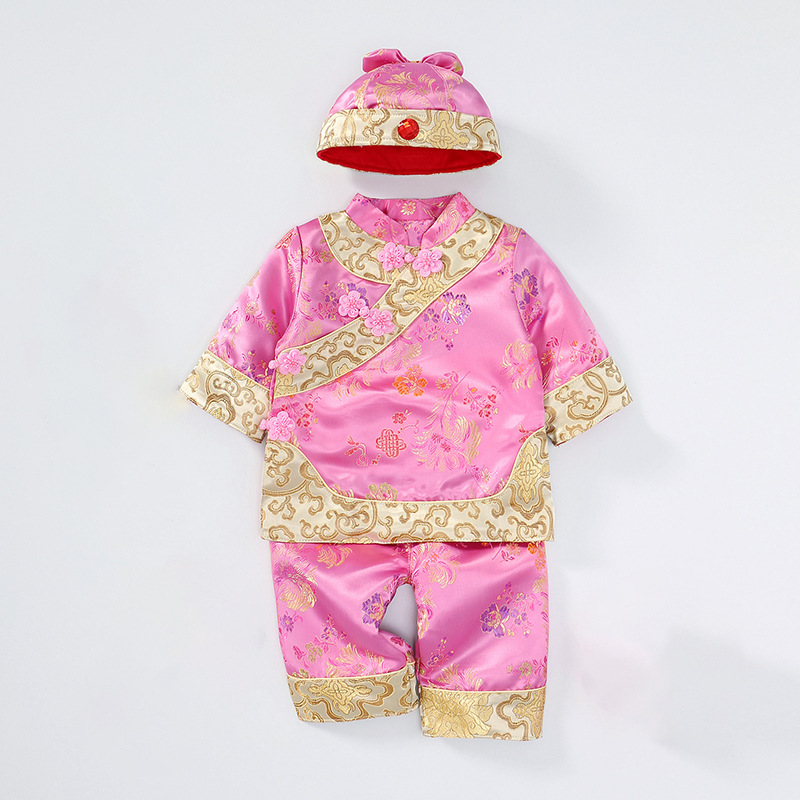 断码处理 女孩宝宝衣服儿童抓周礼服婴儿满月百天中国风唐装春秋