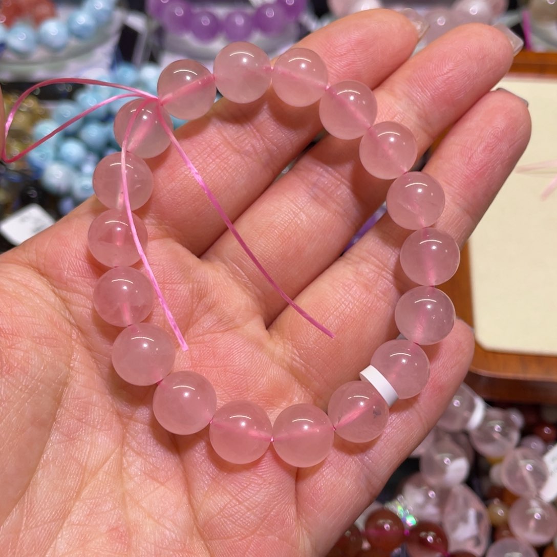 水晶手链未镶嵌11mm西柚粉