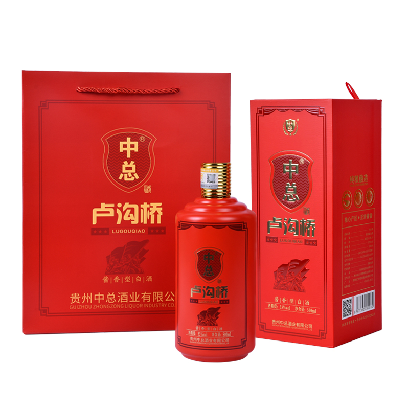 中隼卢沟桥53度酱香型白酒500ML/瓶53%Vol