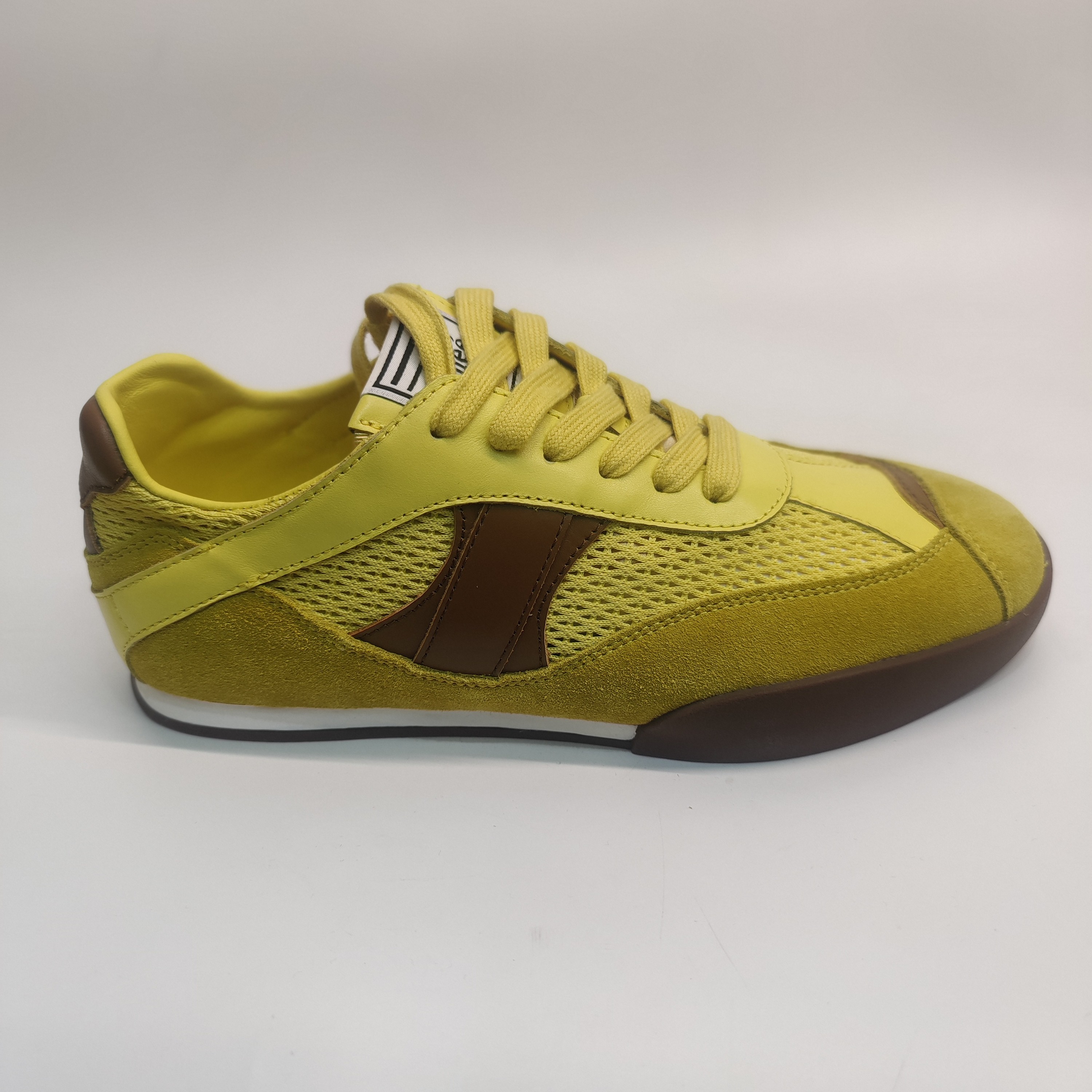 拼色低跟系带休闲透气时尚休闲鞋休闲鞋欧若精灵风